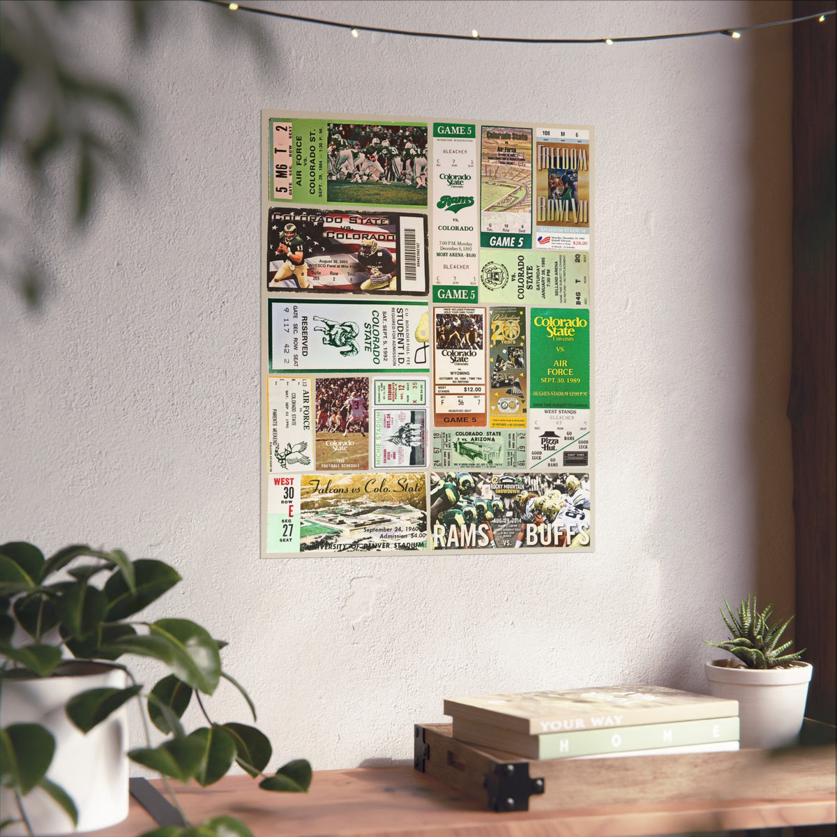 Colorado State Rams | Vintage Sports Ticket Art Print | Retro College Team Wall Decor | CSU Football Fan Gift | Matte Vertical Posters