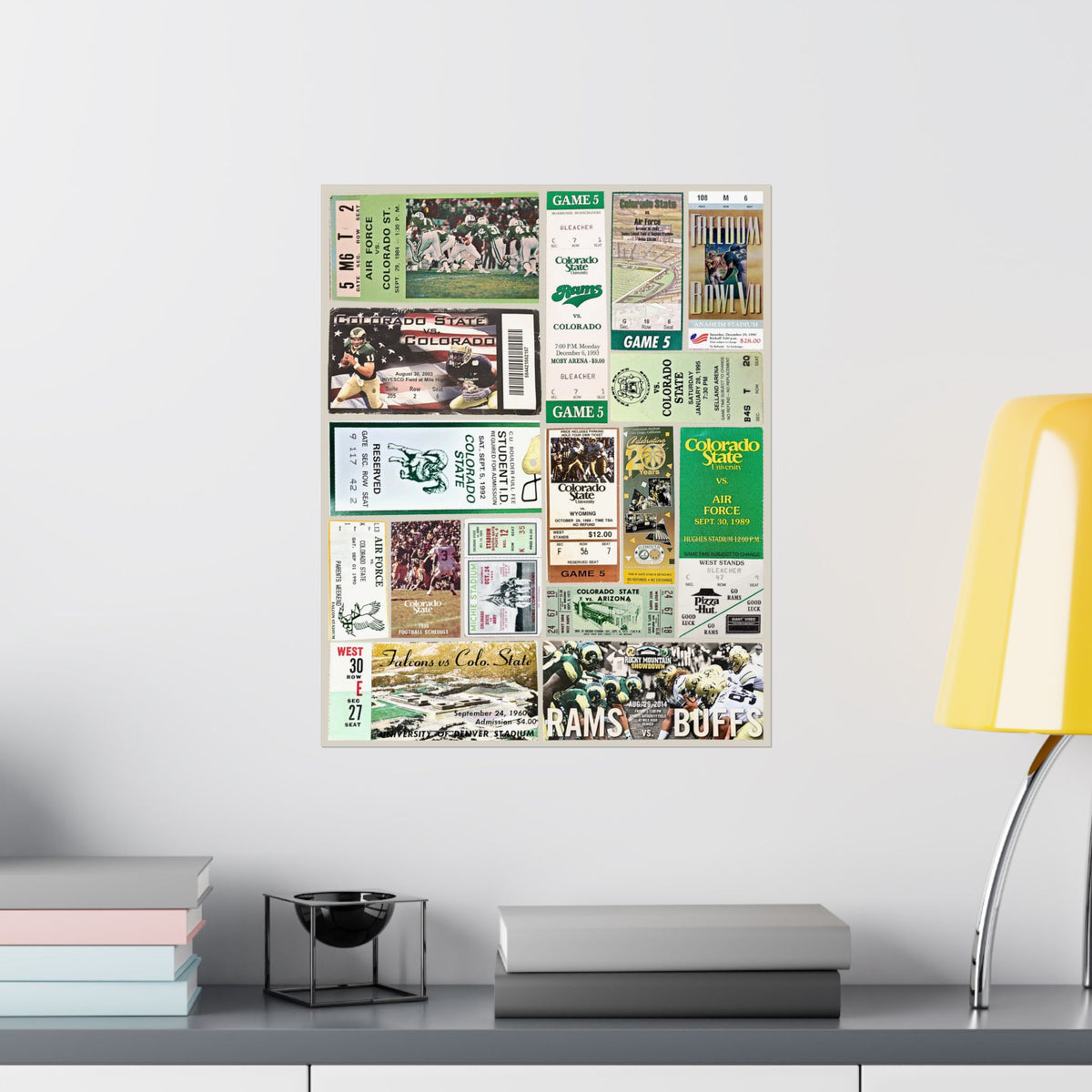 Colorado State Rams | Vintage Sports Ticket Art Print | Retro College Team Wall Decor | CSU Football Fan Gift | Matte Vertical Posters
